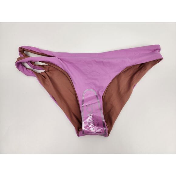 L*Space Breakers Bikini Bottom Reversible Size Small Purple Brown NWOT - Picture 3 of 5